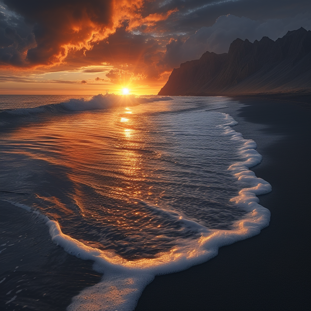 Sonnenuntergang Strand 6 | LED Bild