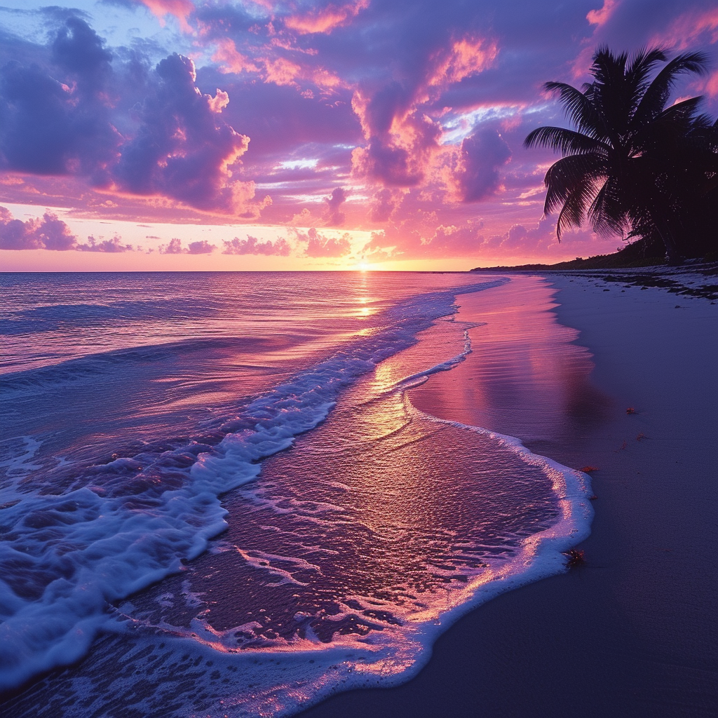 Sonnenuntergang Strand 7 | LED Bild