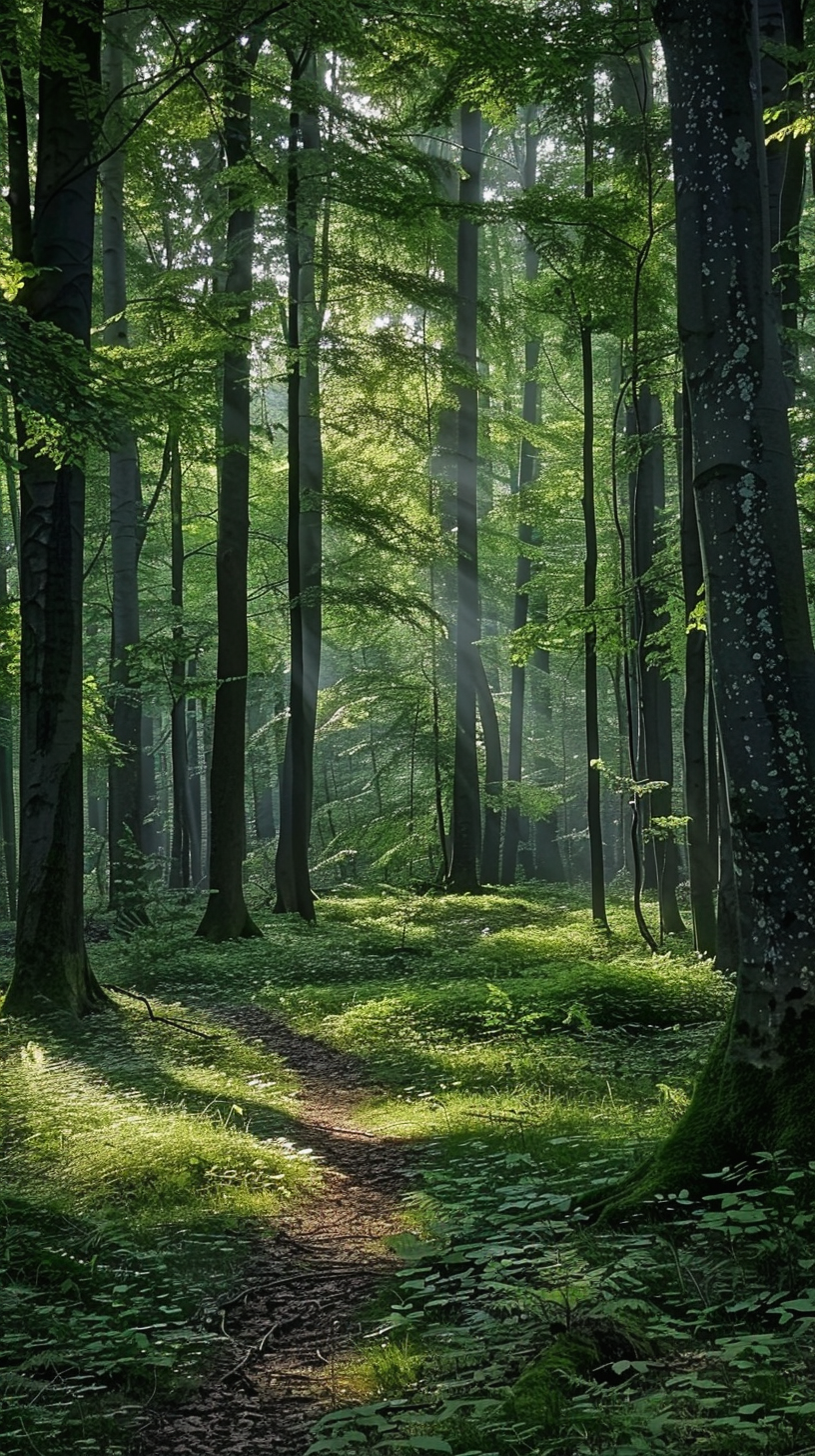 Wald mit Licheinstrahlung 2 | LED Bild