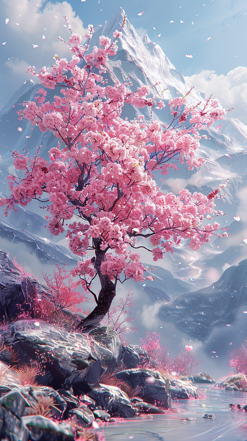 Kirschblüten Pink Animiert 3 | LED Bild