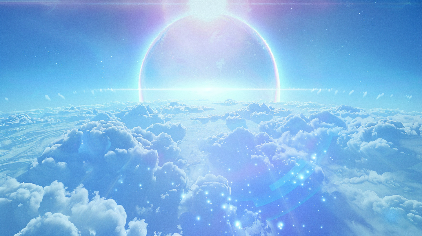 Sonnenstrahlen über Wolken 1 | LED Bild