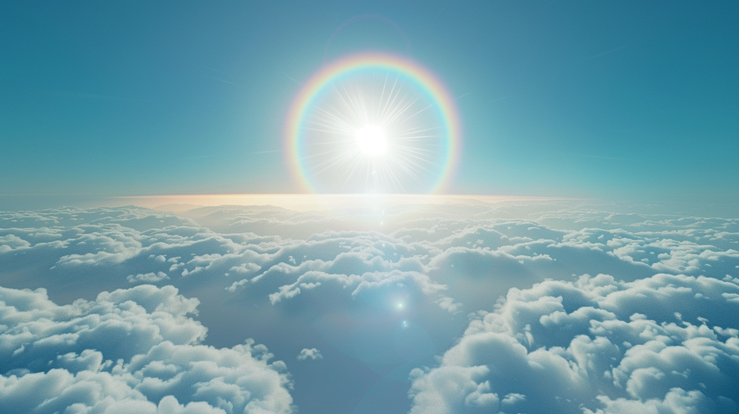 Sonnenstrahlen über Wolken 2 | LED Bild