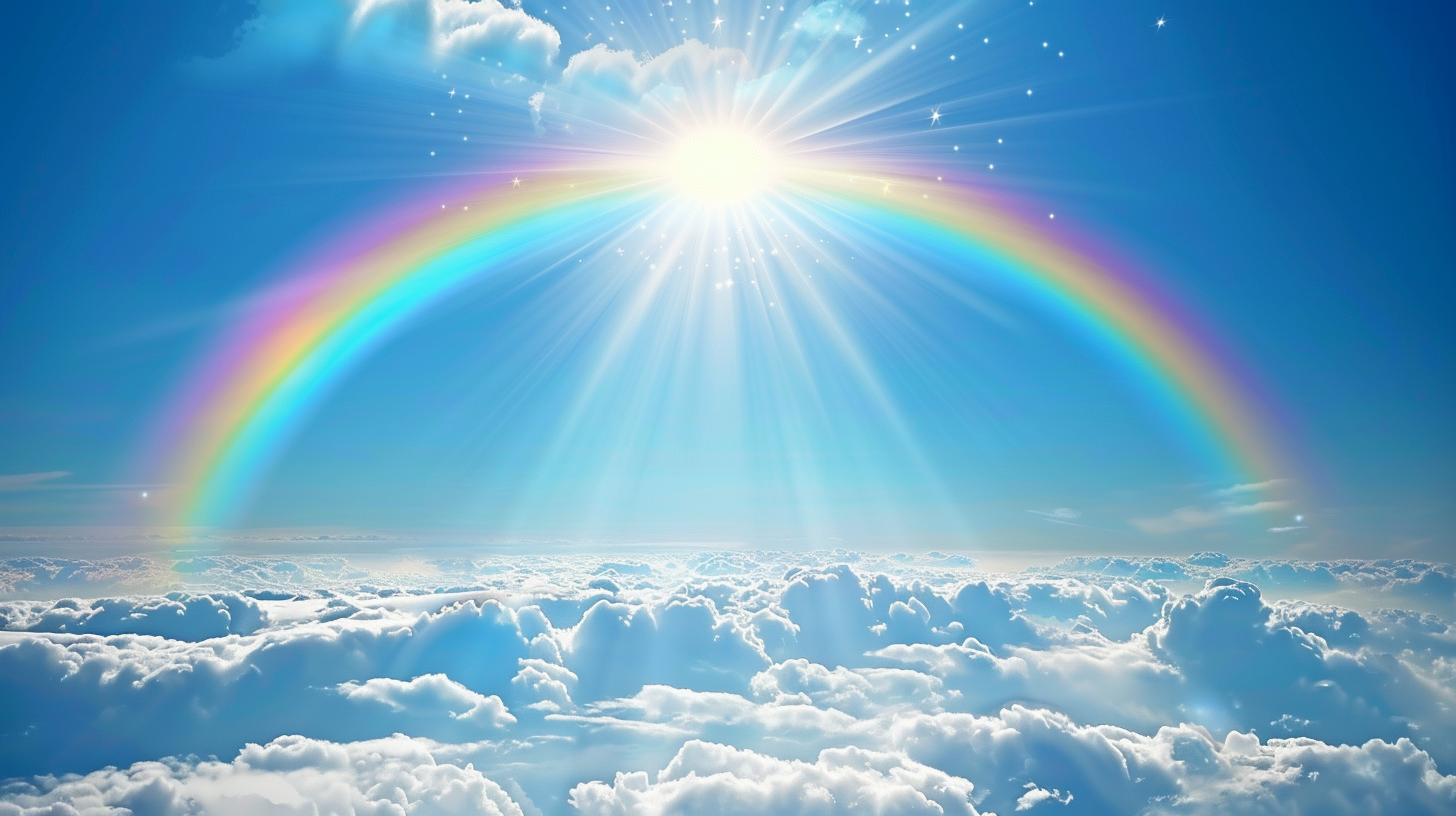 Sonnenstrahlen über Wolken 3 | LED Bild