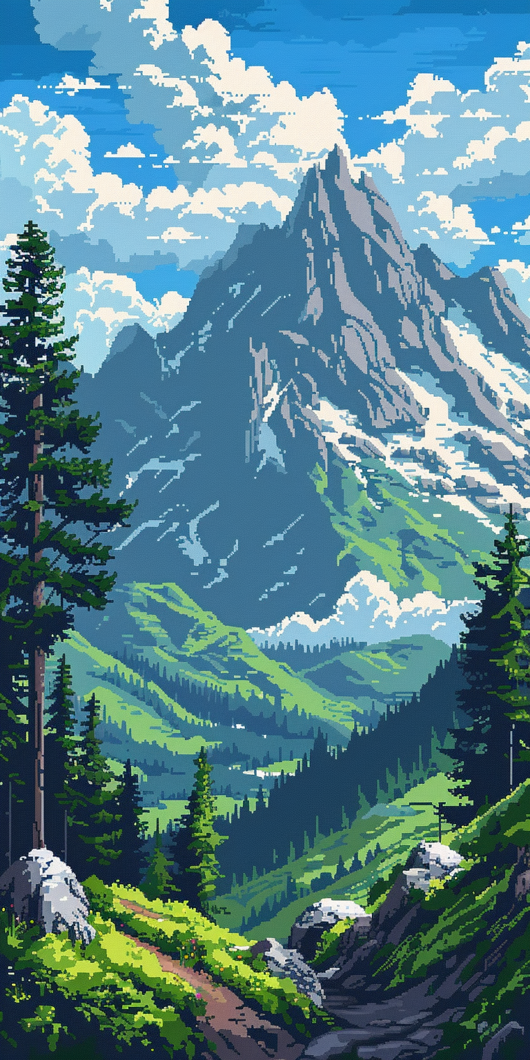 Alpen Illustriert 2 | LED Bild