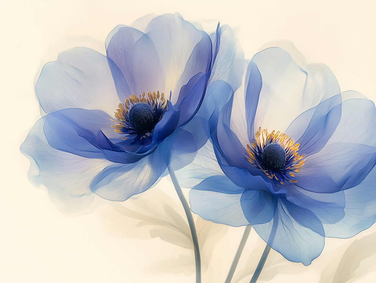 Abstrakte Blumen Lila Illustriert 2 | LED Bild