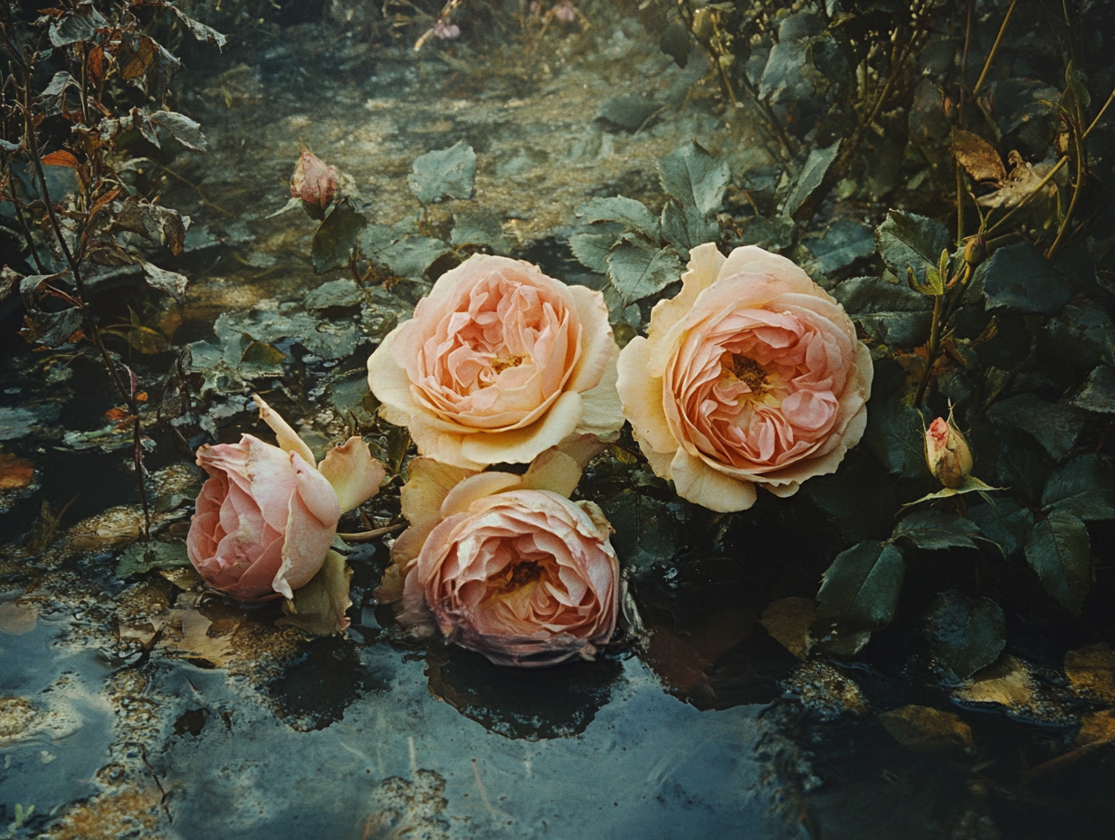 Rosenbusch Unterwasser | LED Bild