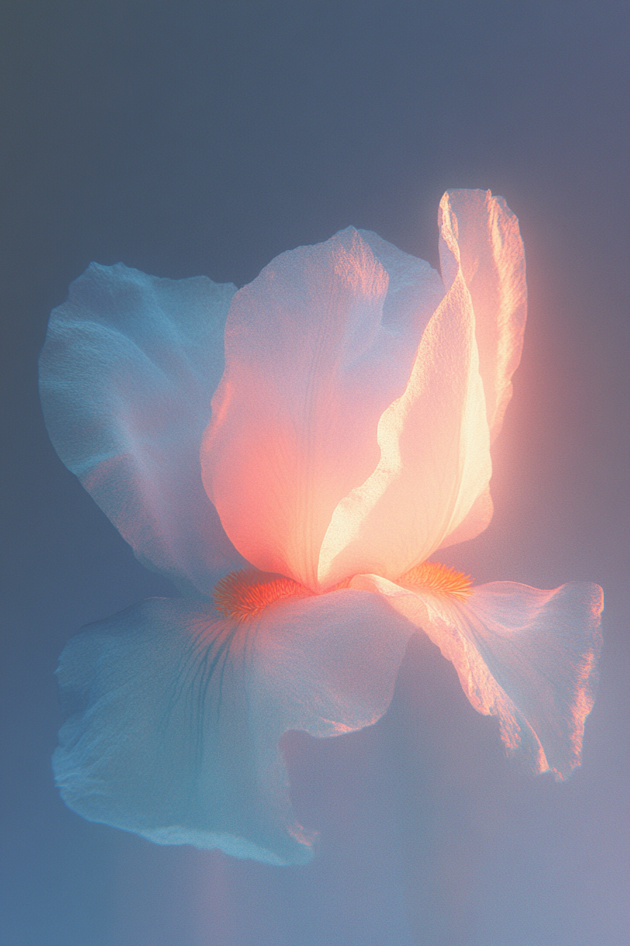 Aufblühende Neon Blume 1 | LED Bild