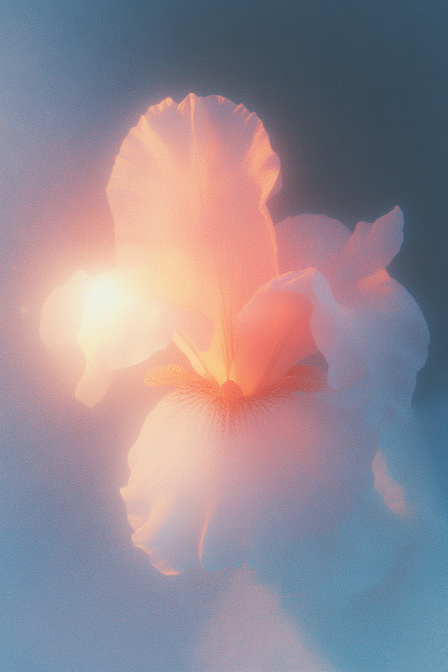 Aufblühende Neon Blume 2 | LED Bild