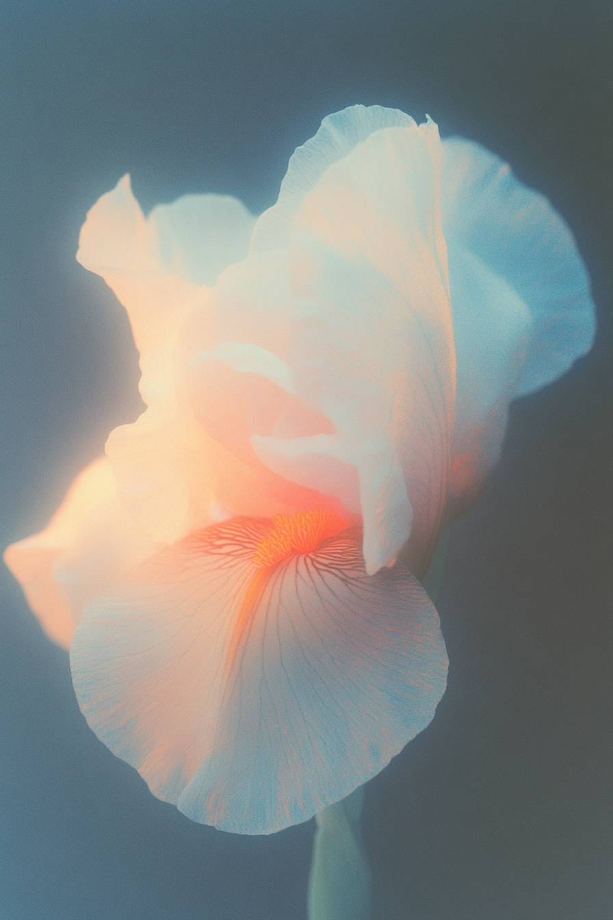 Aufblühende Neon Blume 4 | LED Bild