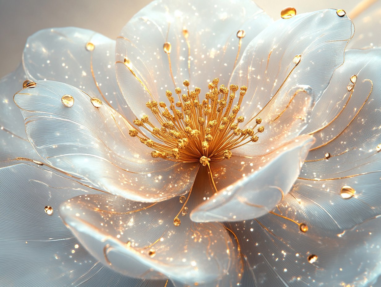 Glas Blüten 2 | LED Bild