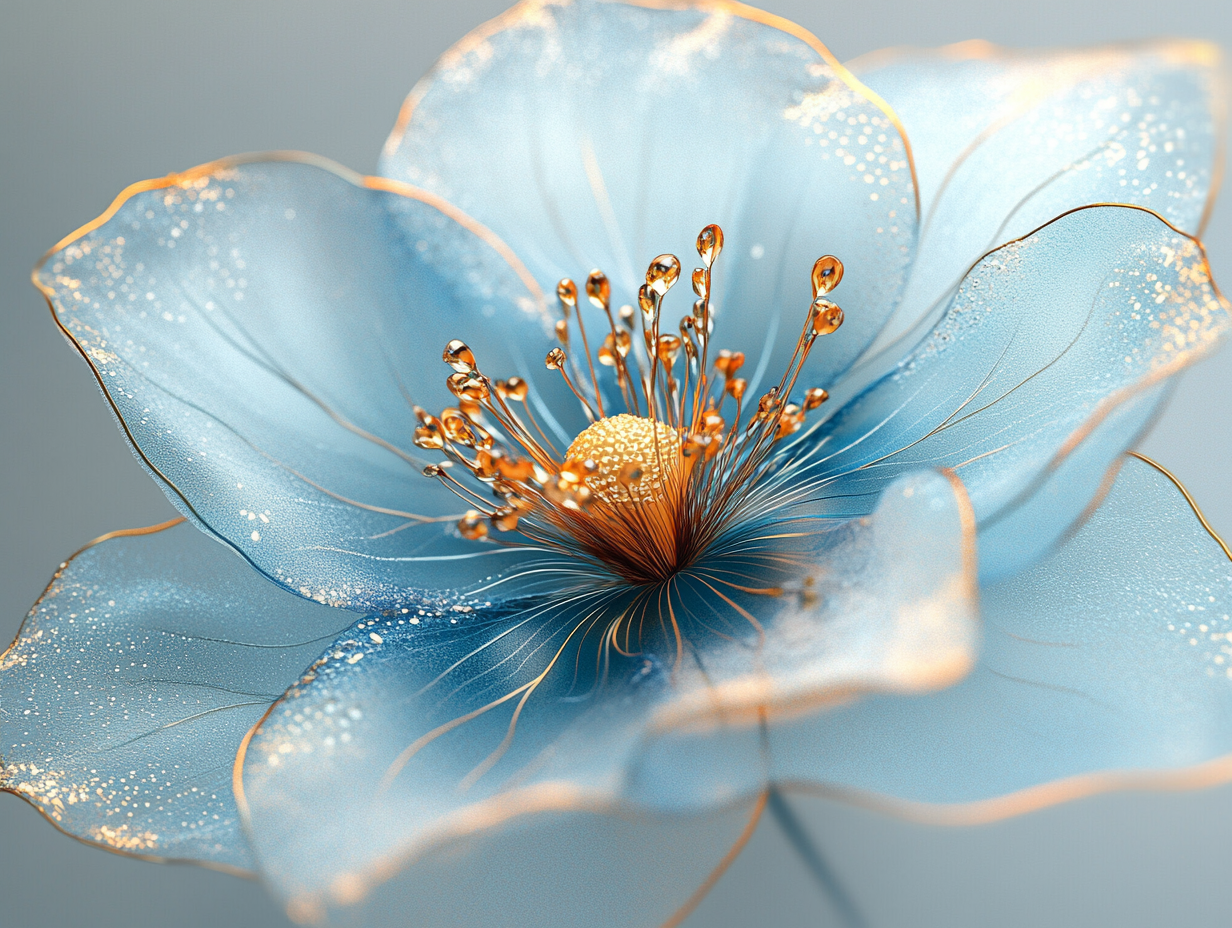 Glas Blüten 5 | LED Bild