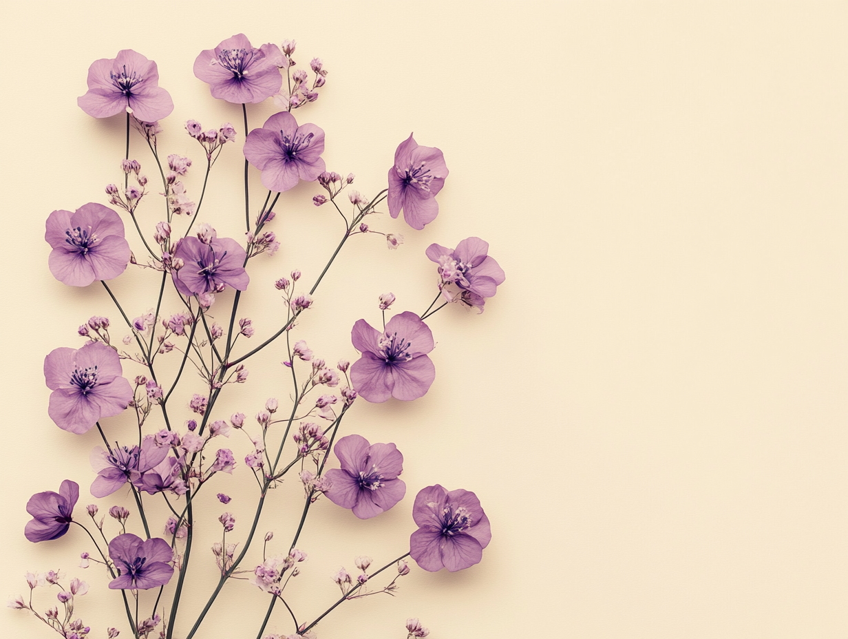 Lila Blumen ohne Hintergrund 3| LED Bild