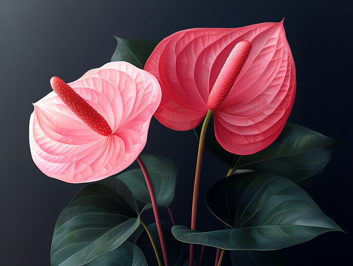 Pinke Exotische Blumen 1 | LED Bild