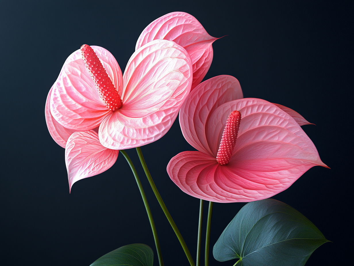 Pinke Exotische Blumen 2 | LED Bild