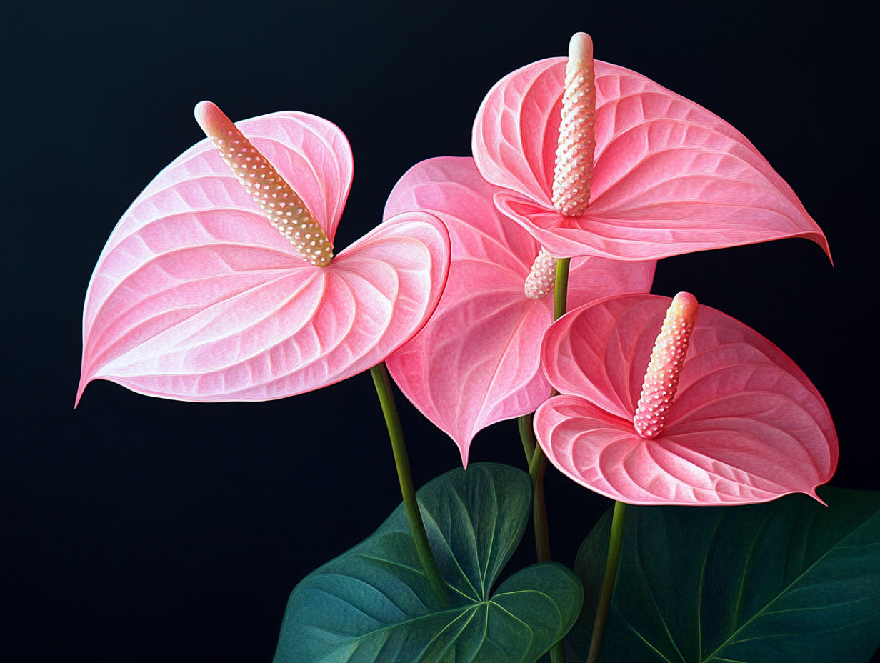 Pinke Exotische Blumen 3 | LED Bild