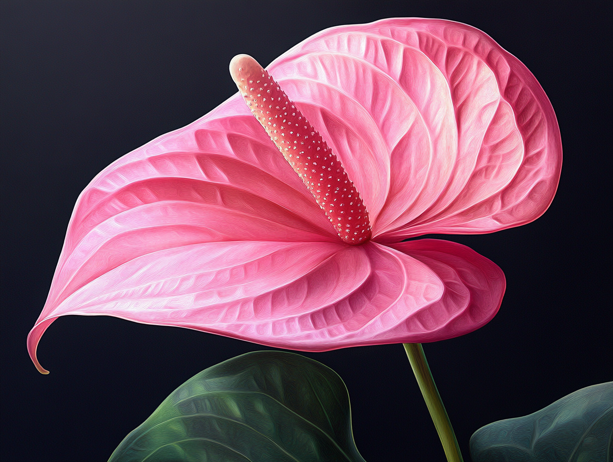 Pinke Exotische Blumen 4 | LED Bild