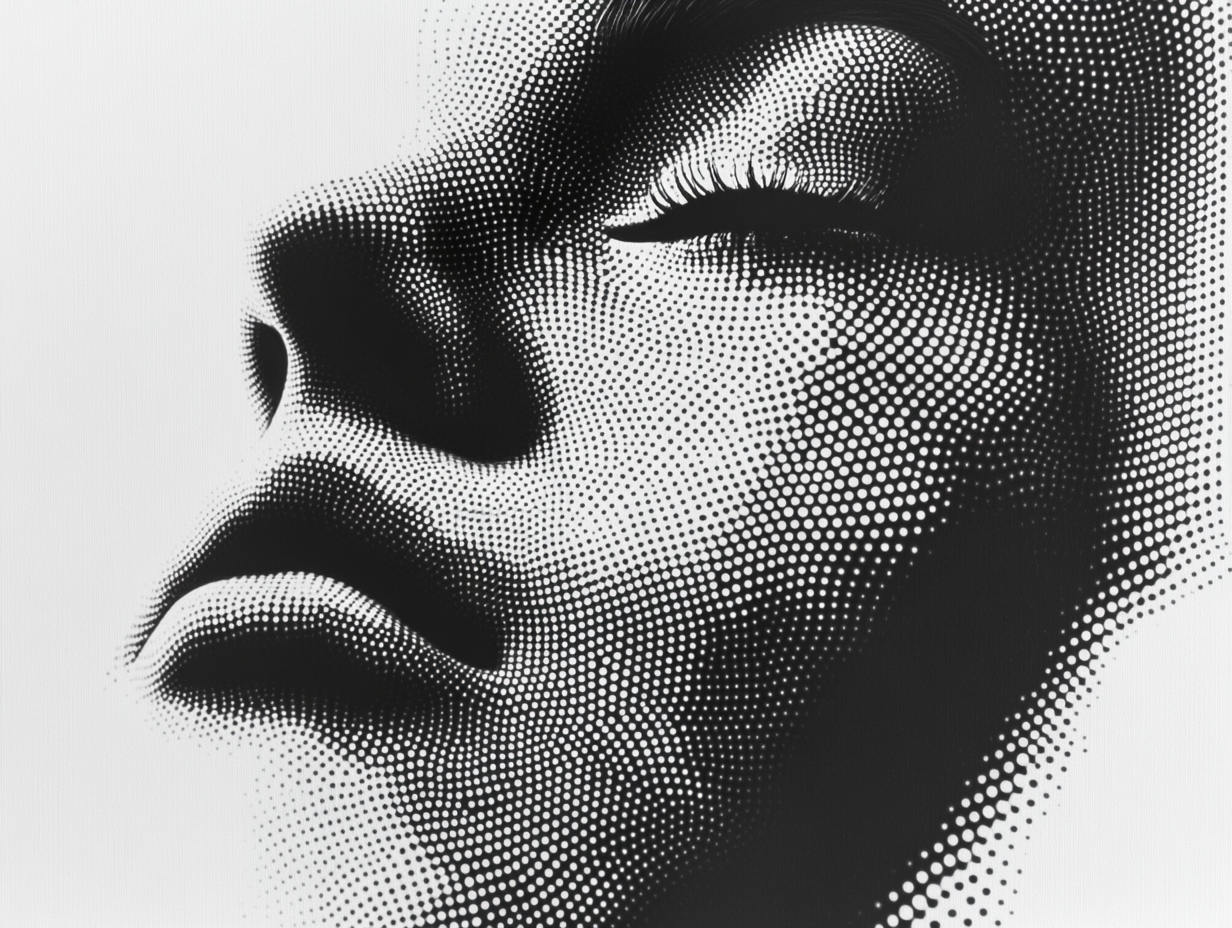 Punktmalerei Menschliches Gesicht | LED Bild