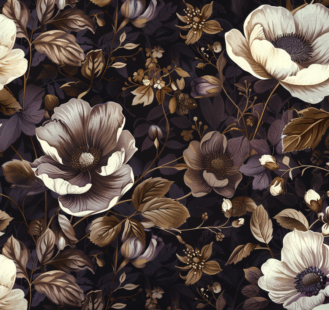 Lila Blüten Illustriert 3 | LED Bild