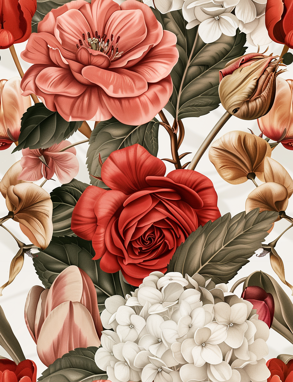 Bauernblumen Illustriert 2 | LED Bild