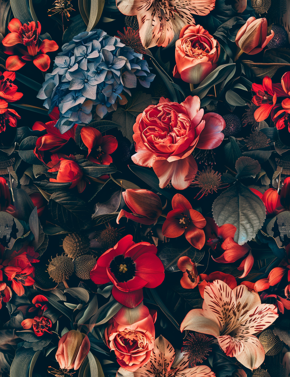 Bauernblumen Illustriert 4 | LED Bild