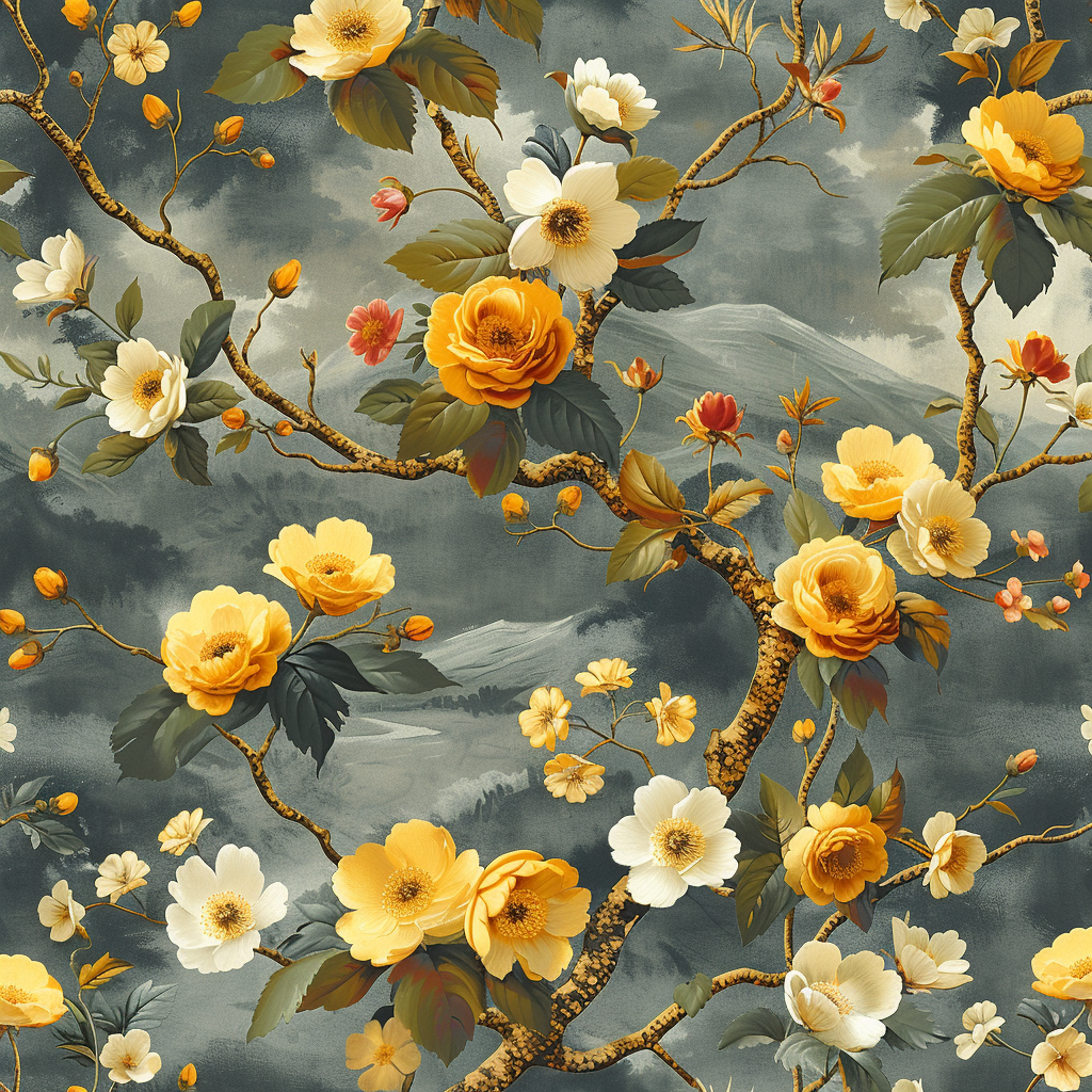 Gelbe Blumen Illustriert | LED Bild