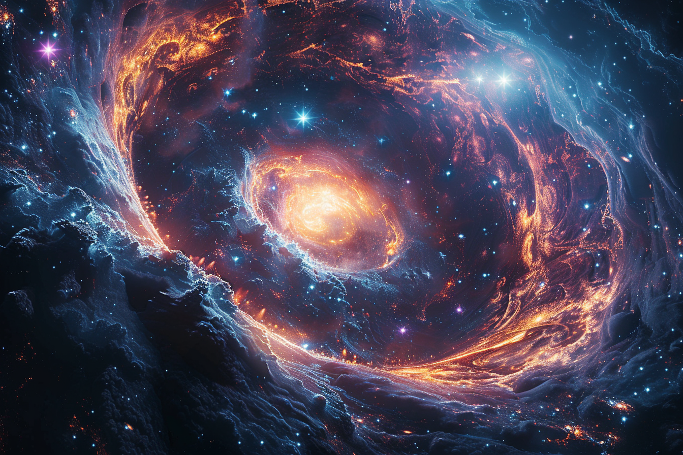 Mystisch Leuchtende Galaxie | LED Bild