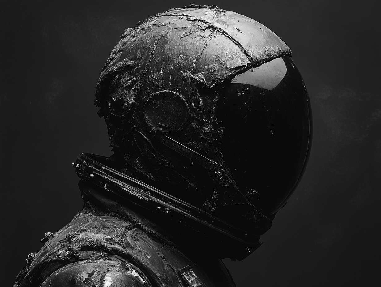 Astronaut Schwarz & Weiß 1 | LED Bild