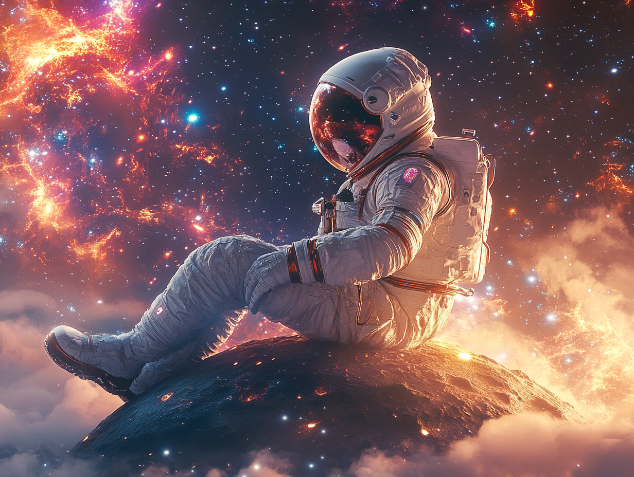 Astronaut auf Planet 1 | LED Bild