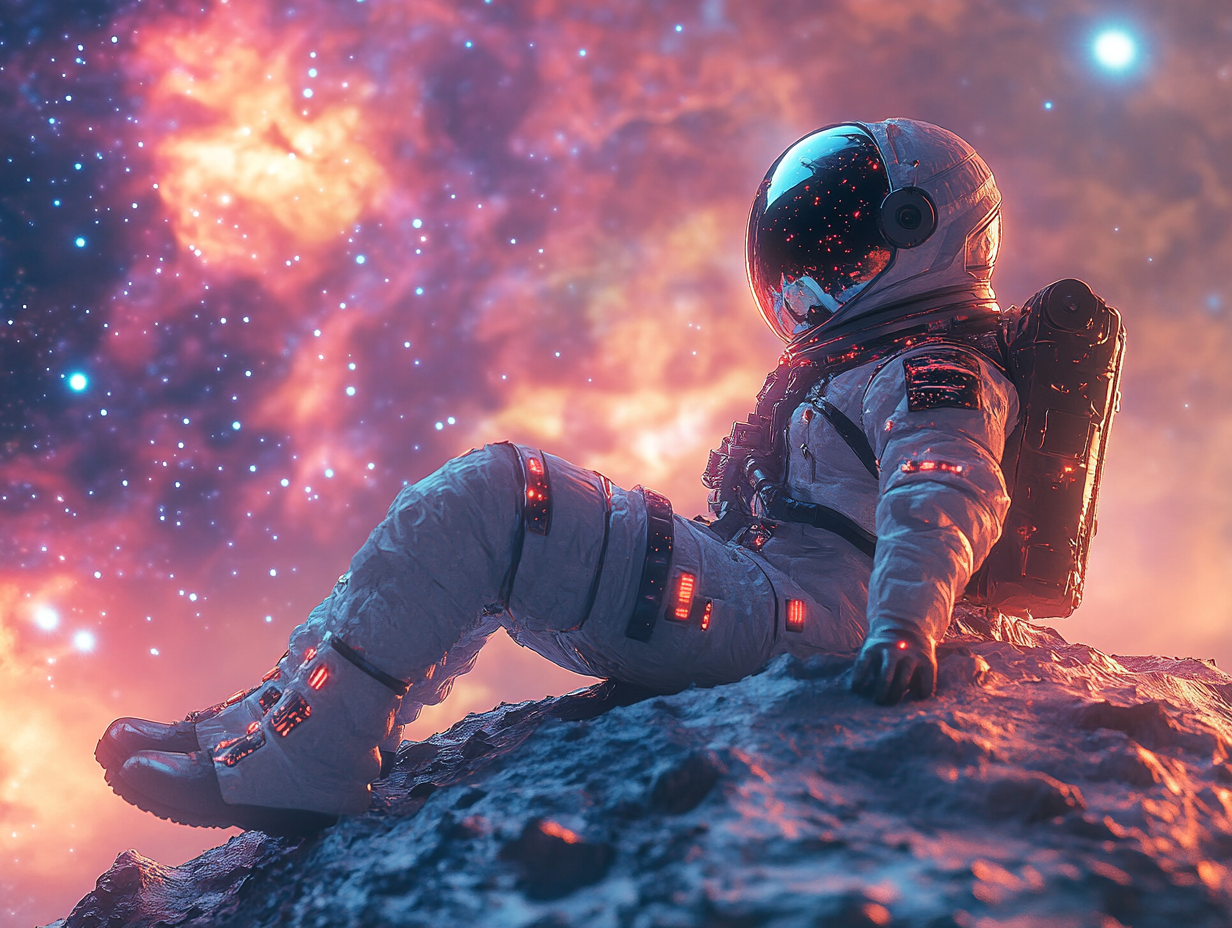 Astronaut auf Planet 2 | LED Bild