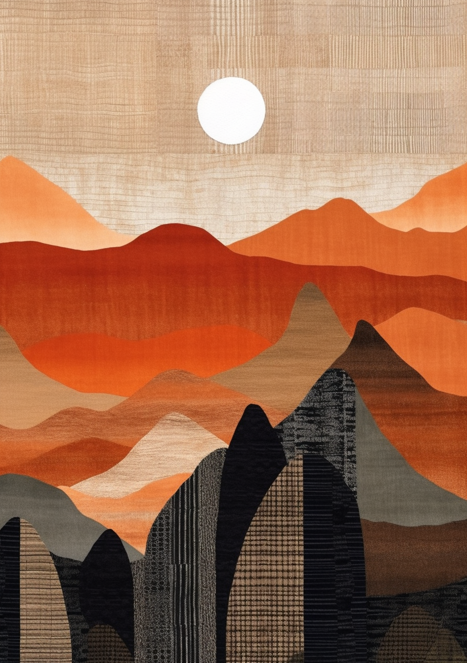 Abstrakter Sonnenaufgang 2 | LED Bild