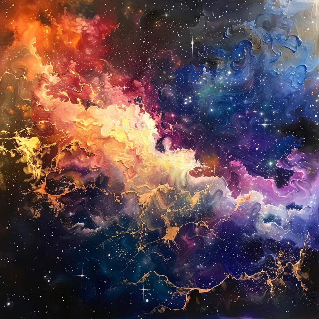 Abstrakte Galaxie 1 | LED Bild