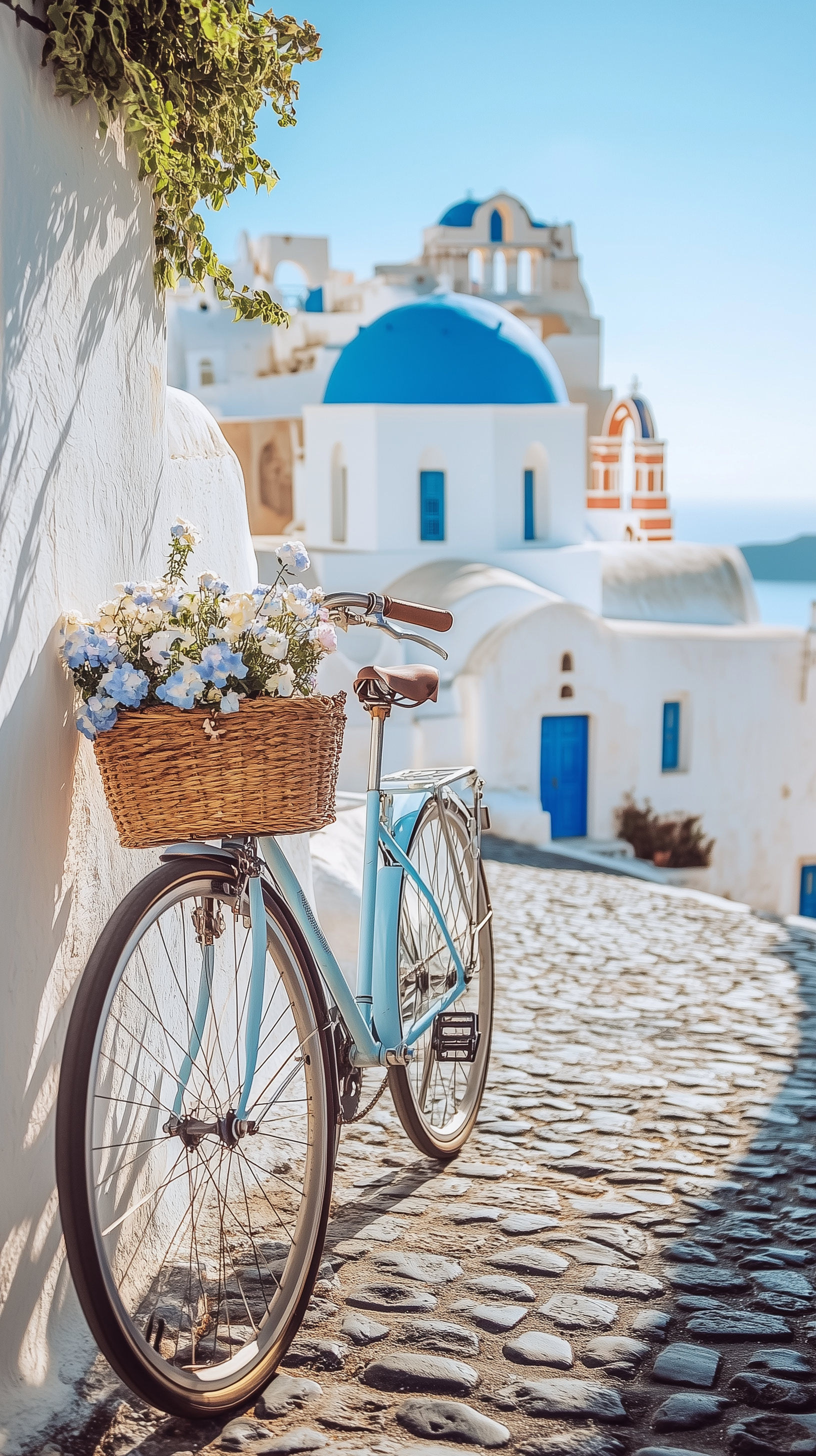Fahrrad in Santorini | LED Bild