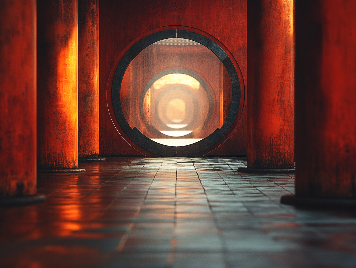 Roter Tempel 1 | LED Bild