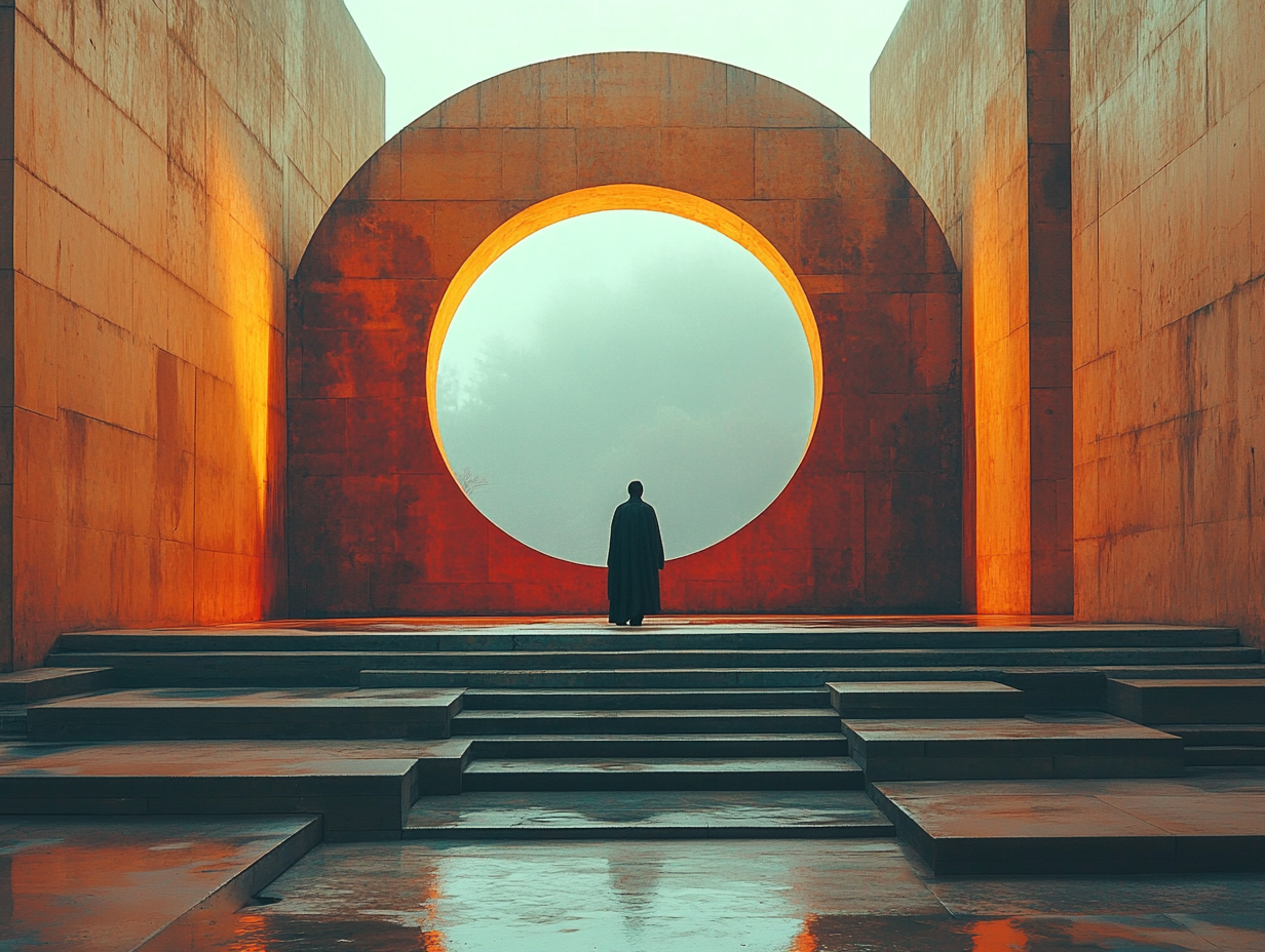 Roter Tempel 3 | LED Bild