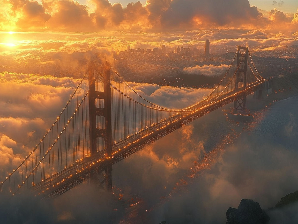 Großstadt bei Sonnenuntergang | LED Bild