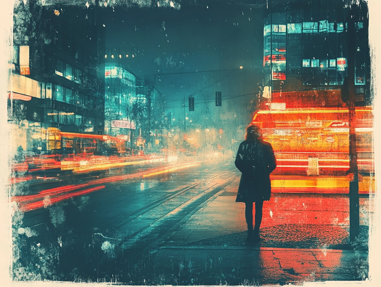 Großstadt Neon | LED Bild