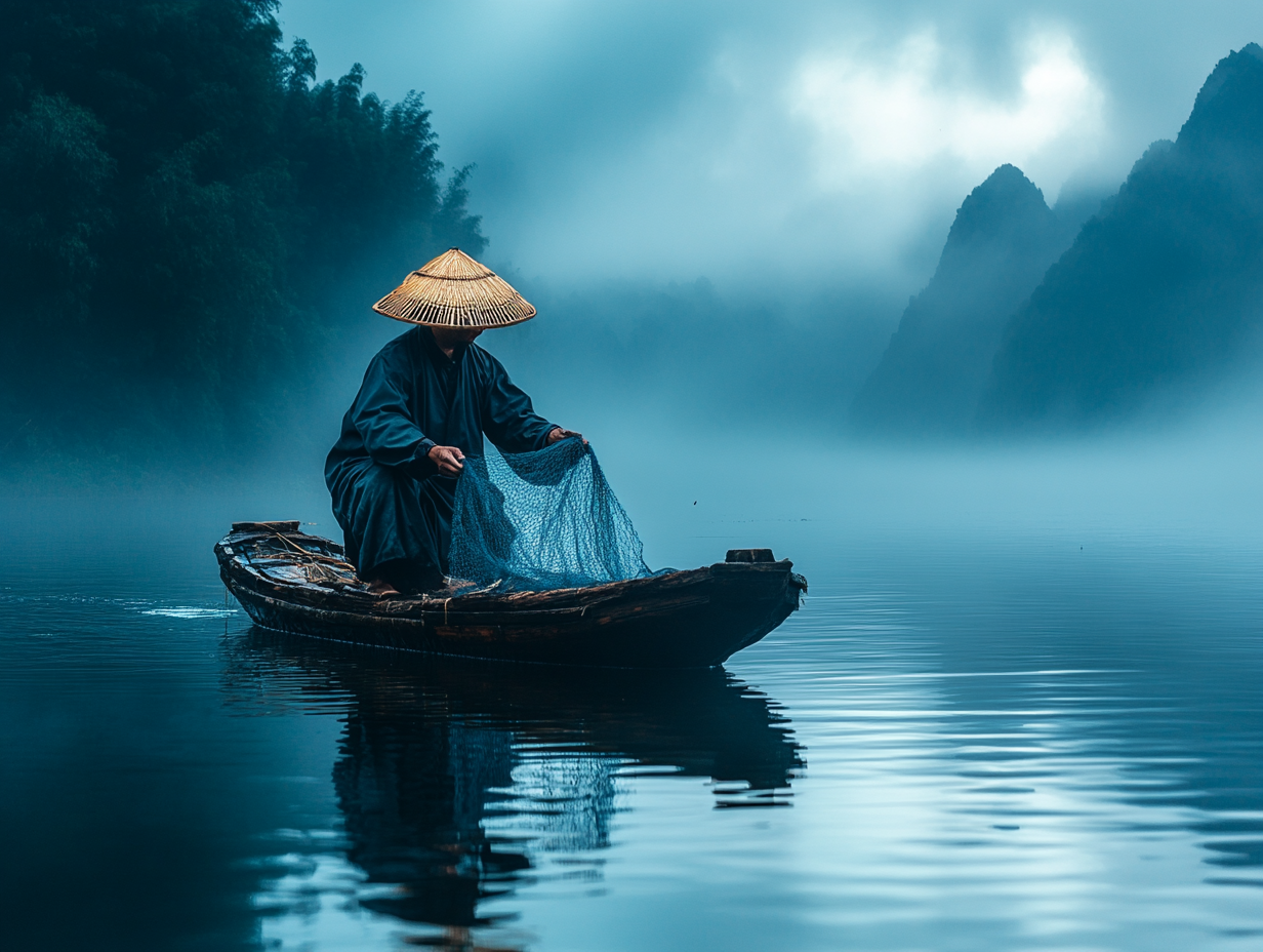 Asiatischer Fischer 2 | LED Bild