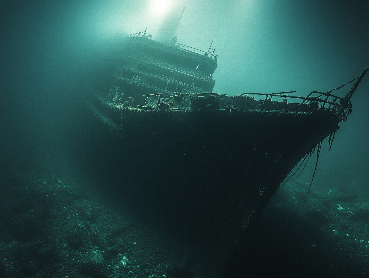 Schiffswrack am Meer 1 | LED Bild