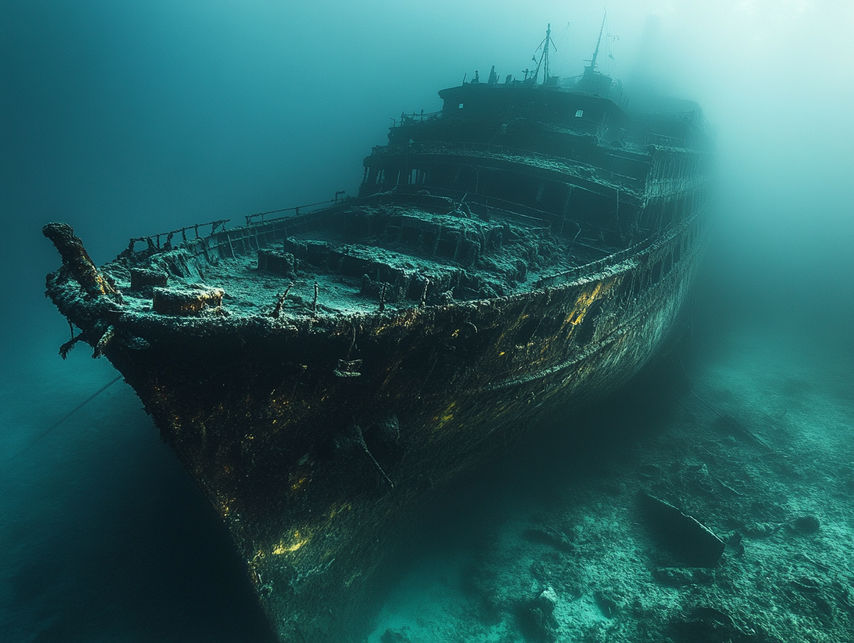 Schiffswrack am Meer 2 | LED Bild