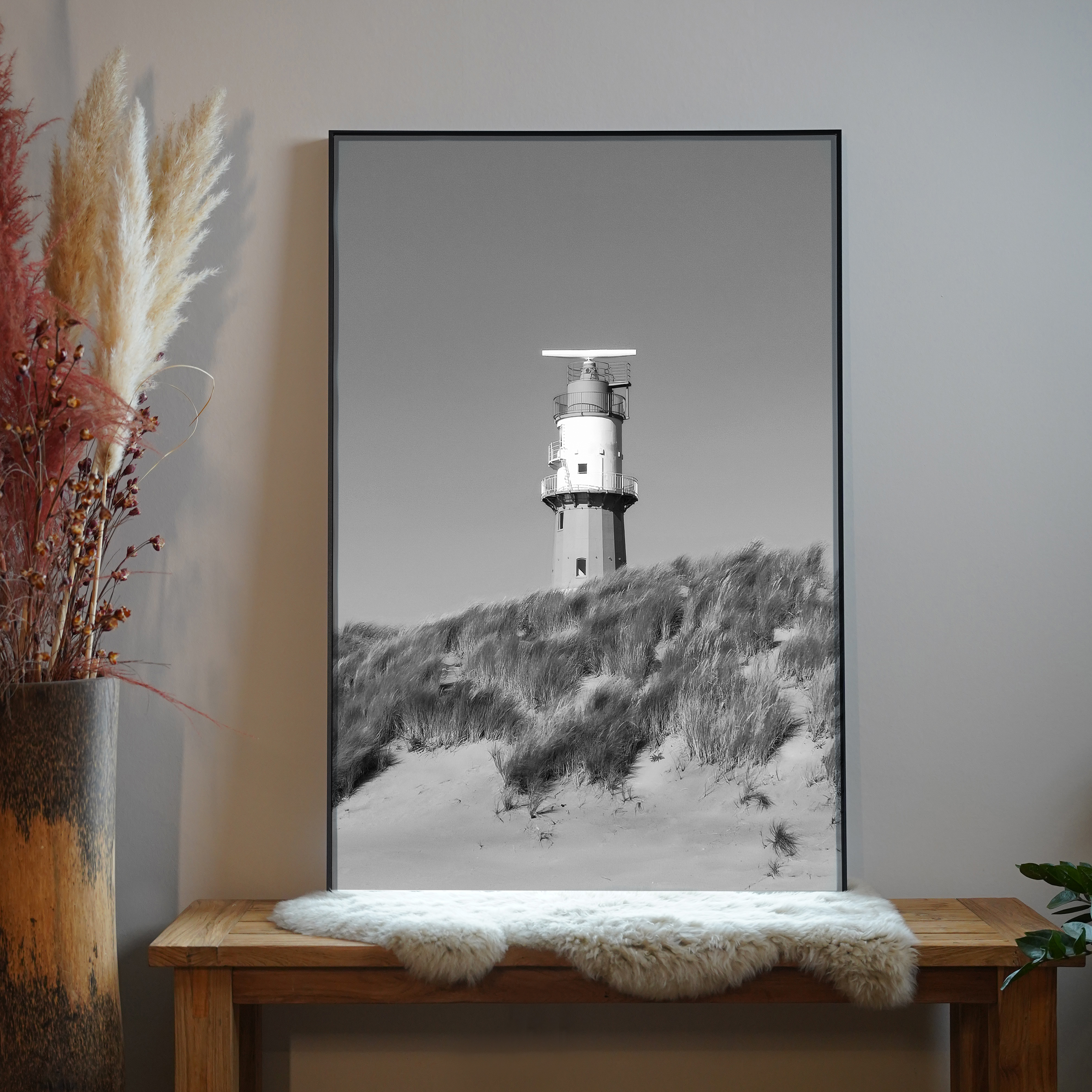 Kleiner Leuchtturm schwarz weiß | Daniel Wilms | LED Bild