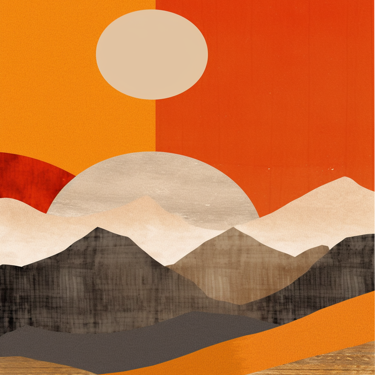 Abstrakte Berge 1 | LED Bild