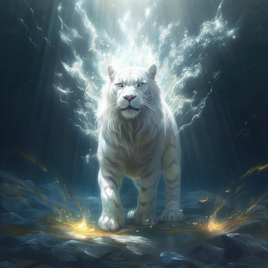 Artwork | White Tiger | LED Bild