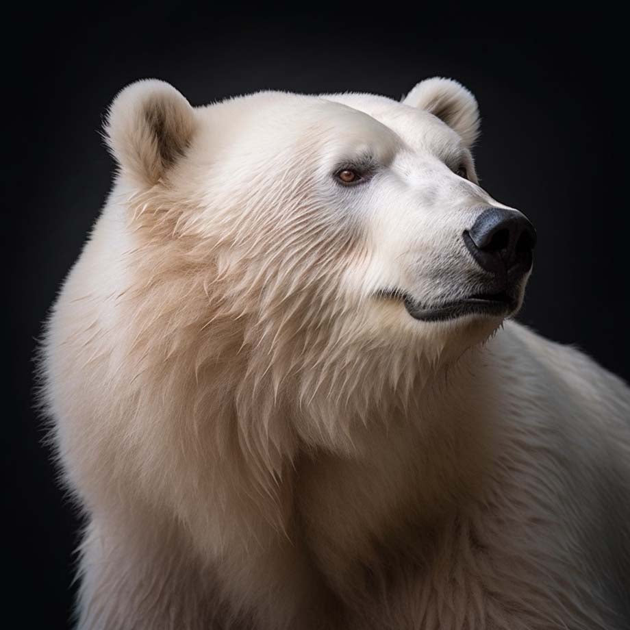 Eisbär Portrait | LED Bild