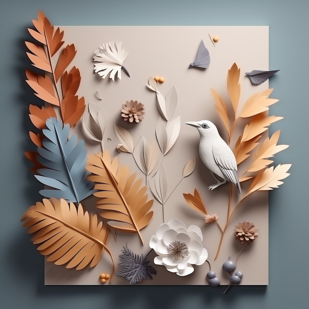 Artwork | Paper Artwork "Birds" | LED Bild