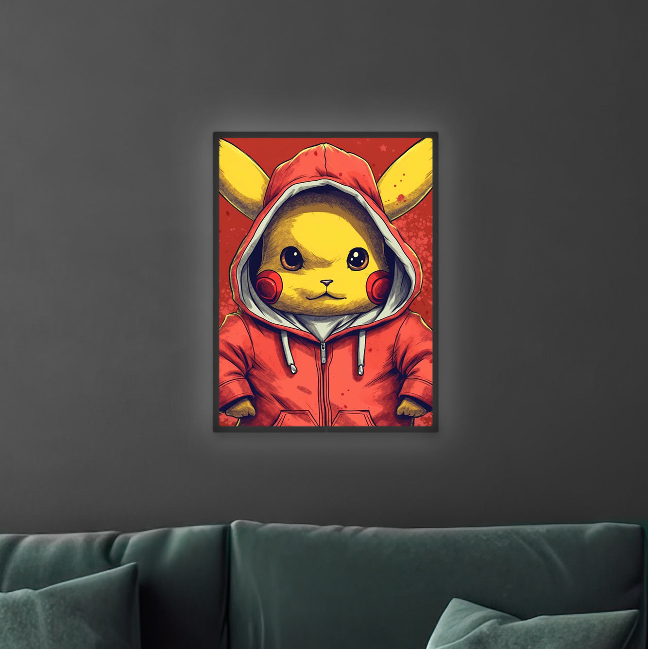 Red Hooded Pikachu | LED Bild