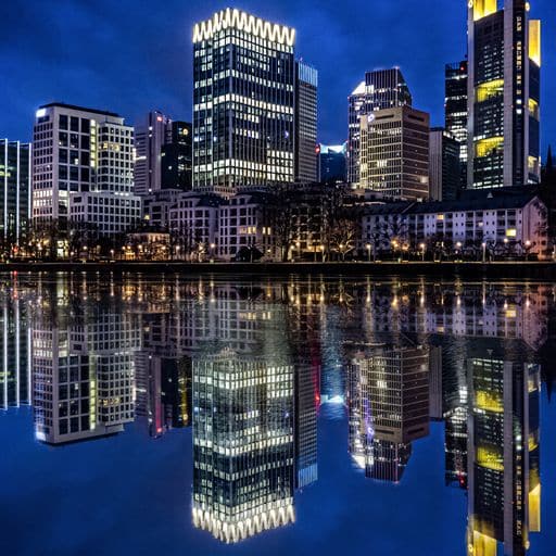 Jan Wehnert | Blue Skyline | LED Bild