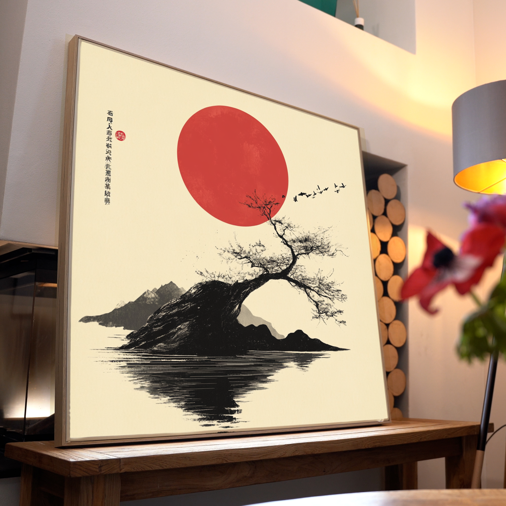 Zen Landschaft Silhouette | LED Bild