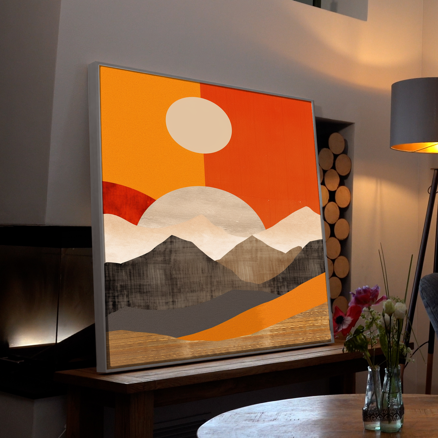 Abstrakte Berge 1 | LED Bild