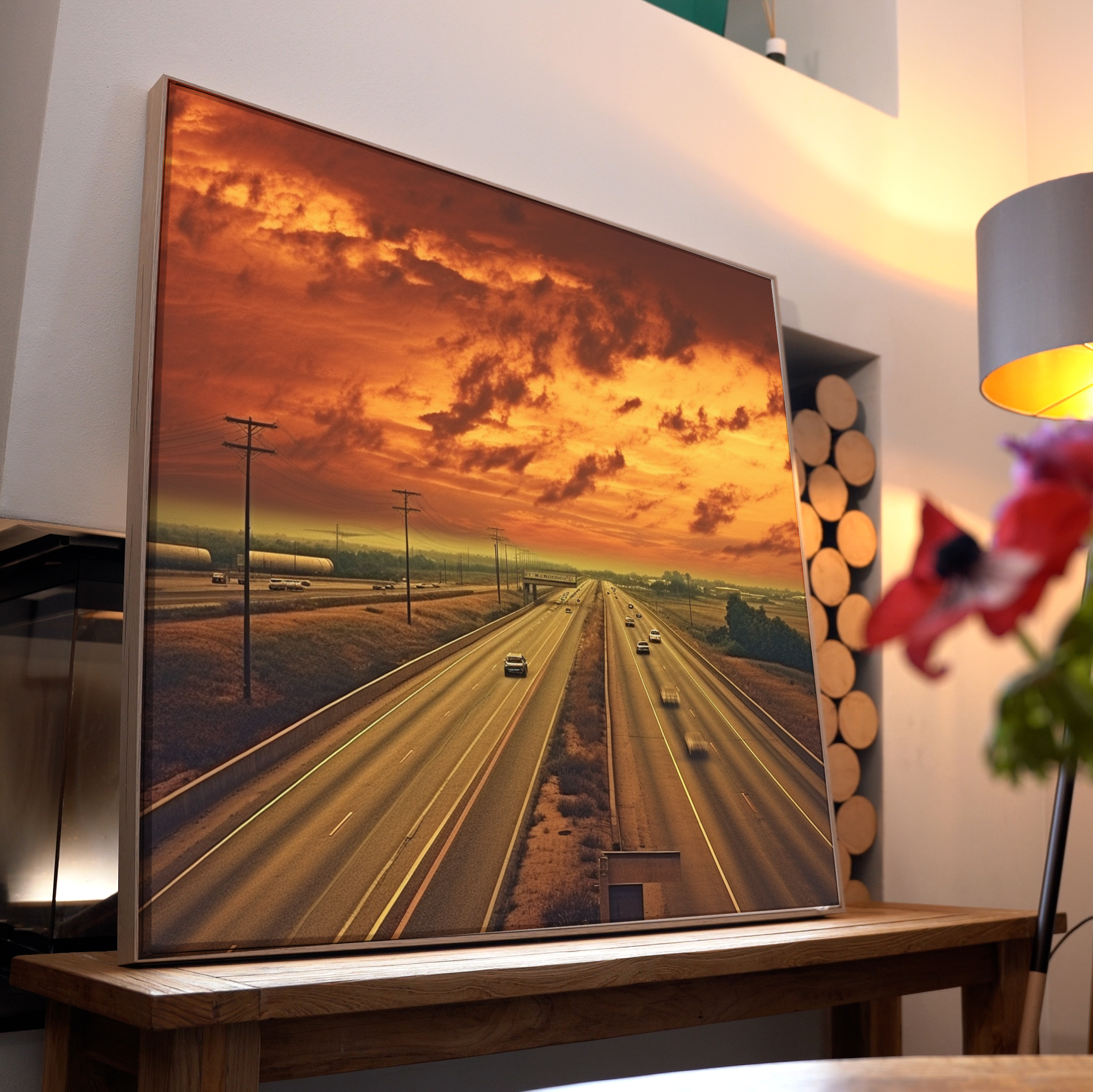 Autobahn Düsterer Himmel 1 | LED Bild