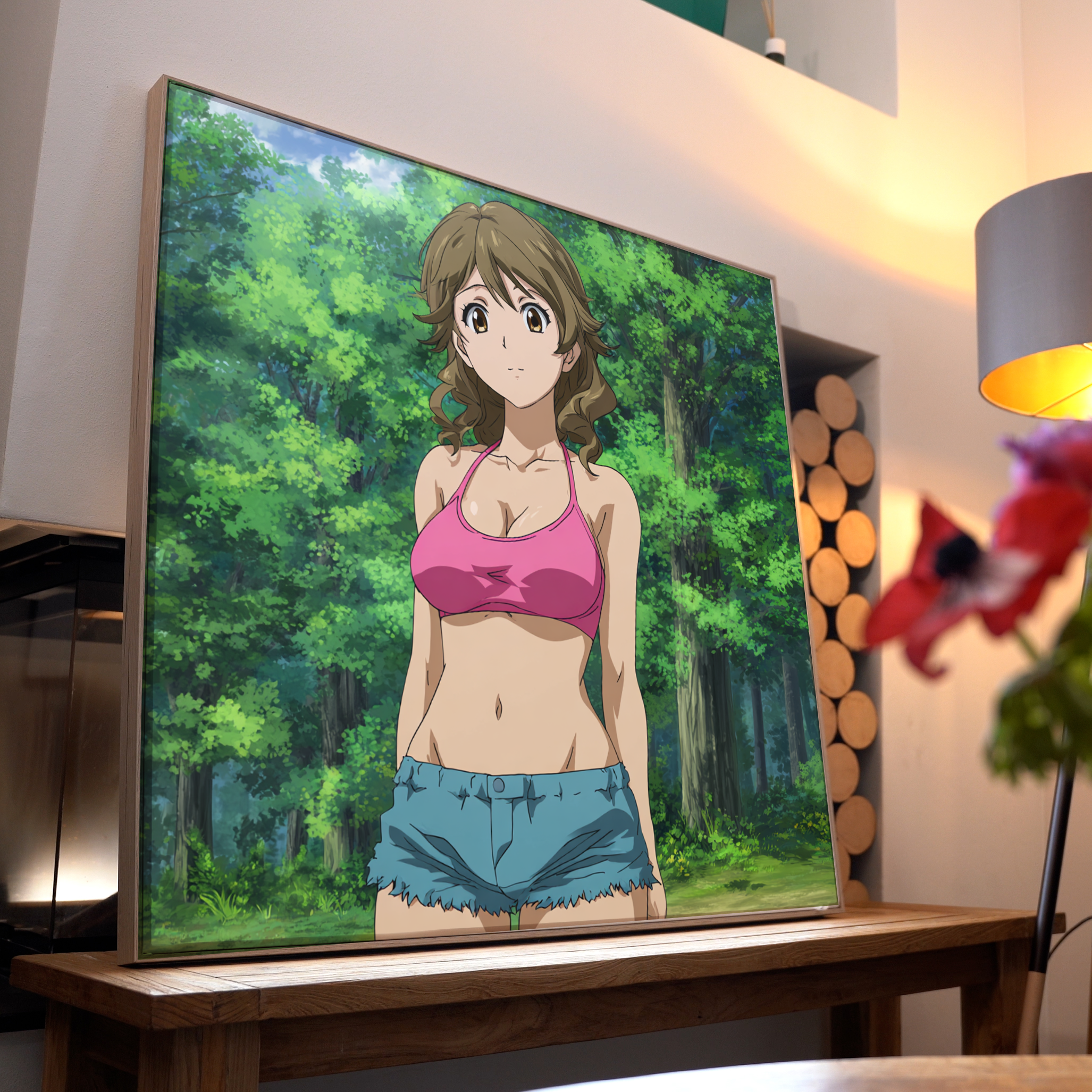 Frau Freizügig Anime 3 | LED Bild